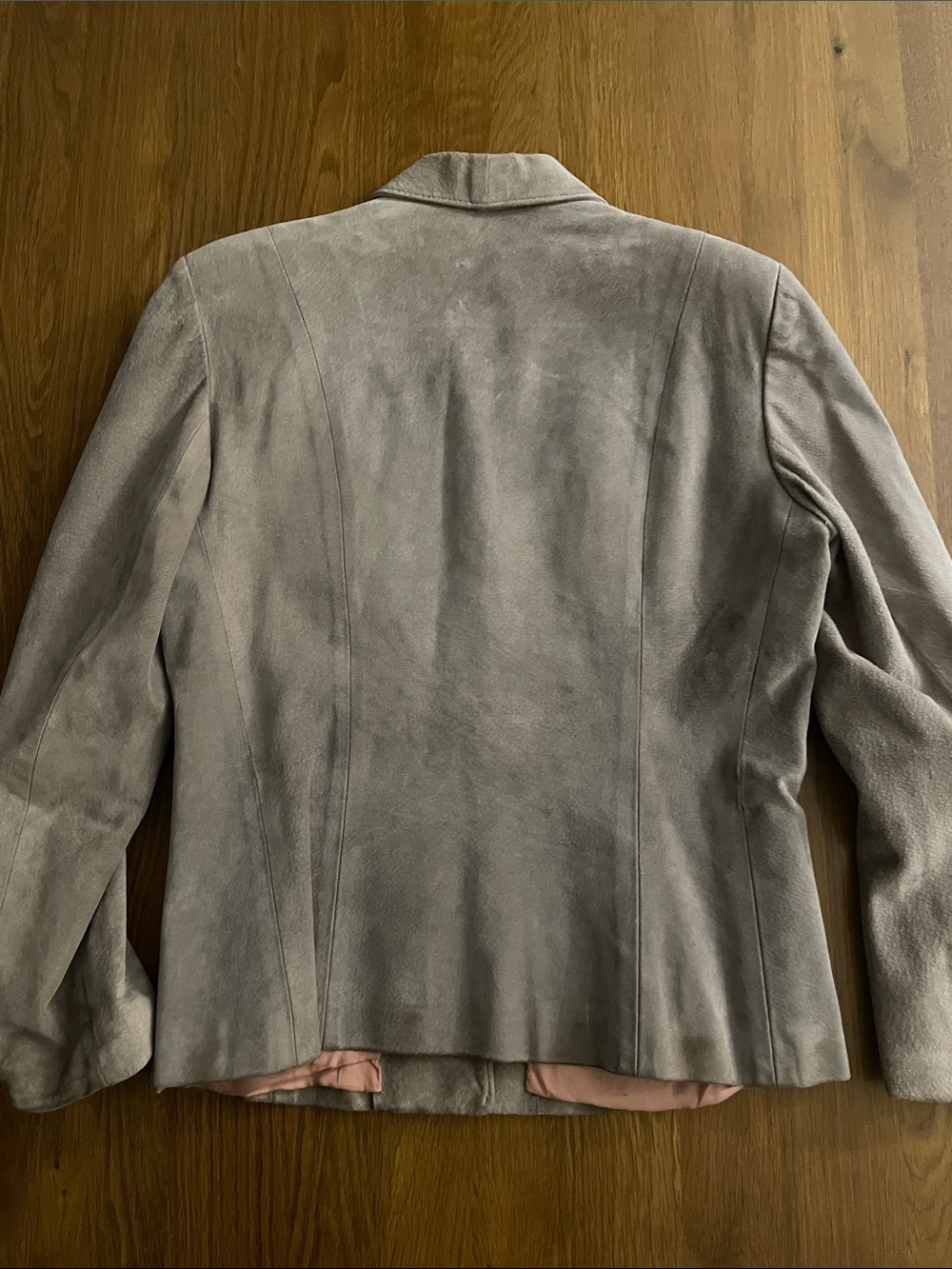 Vintage Leather Attic Grey-Taupe Suede Blazer Jacket - Picture 5 of 8